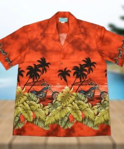 Motorcycle Orange High Quality Hawaiian Shirt