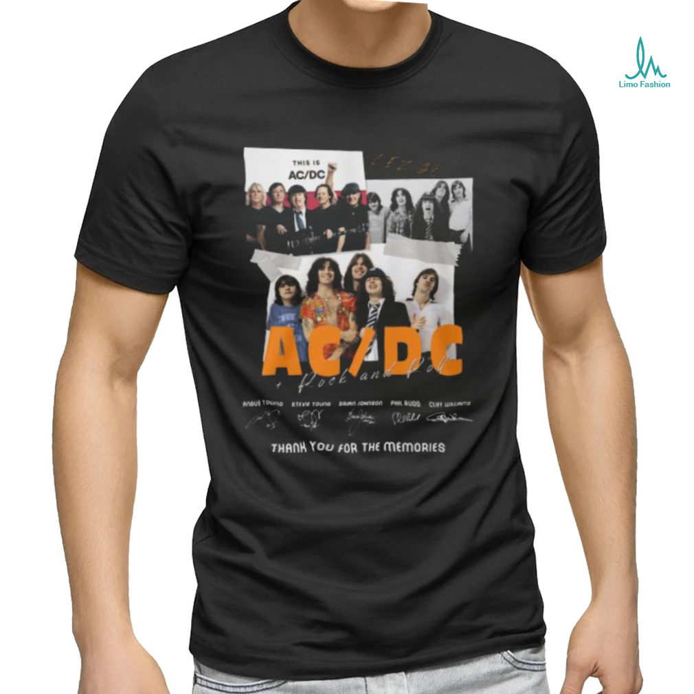 NEW AC DC Rock Band Thank You For The Memories T Shirt