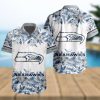 NFL Chicago Bears Special Hawaiian Design With Flowers And Big Logo Button Shirt