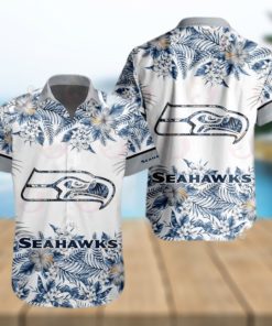 NFL Seattle Seahawks Special Hawaiian Design With Flowers And Big Logo Button Shirt