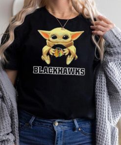 NHL Hockey Chicago Blackhawks Star Wars Baby Yoda Shirt