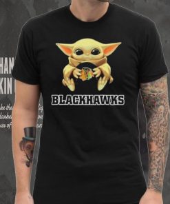 NHL Hockey Chicago Blackhawks Star Wars Baby Yoda Shirt