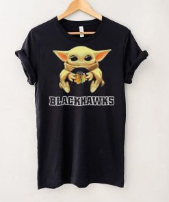 NHL Hockey Chicago Blackhawks Star Wars Baby Yoda Shirt