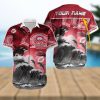 NFL Las Vegas Raiders Special Hawaiian Design With Flowers And Big Logo Button Shirt