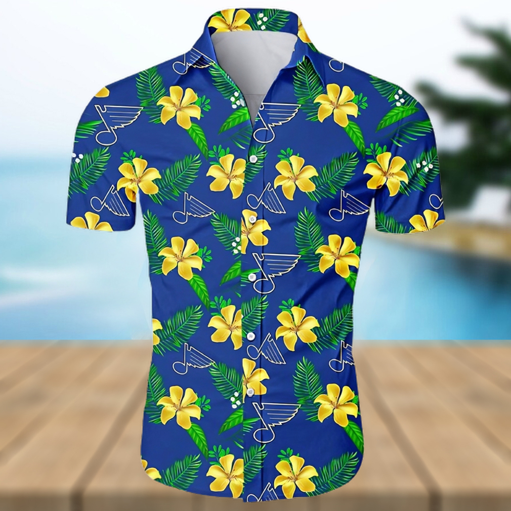 St. Louis Blues NHL Flower Hawaiian Shirt Impressive Gift For Men