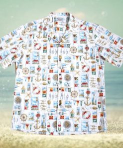 Nautical White Amazing Design Hawaiian Shirt