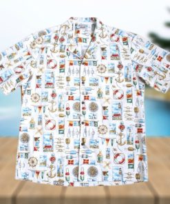 Nautical White Amazing Design Hawaiian Shirt