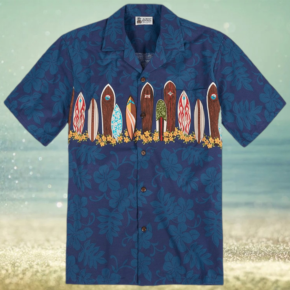 Navy Blue Nice Design Hawaiian Shirt Navy Blue Nice Design Hawaiian Shirt