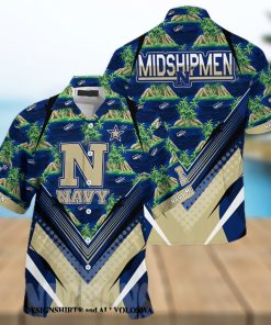 Navy Midshipmen Summer Hawaiian Shirt And Shorts For Sports Fans This Season