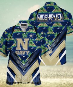 Navy Midshipmen Summer Hawaiian Shirt And Shorts For Sports Fans This Season