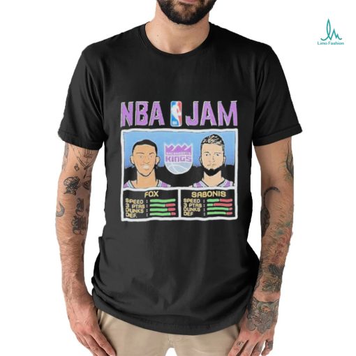 Nba Jam Sacramento Kings Deaaron Fox And Domantas Sabonis 2023 Playoff Shirt