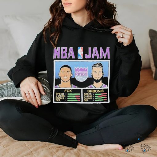 Nba Jam Sacramento Kings Deaaron Fox And Domantas Sabonis 2023 Playoff Shirt