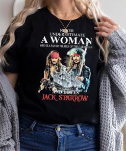 Never Underestimate Who Is A Fan Of Pirates Of The Caribbean And Loves Jack Sparrow Shirt