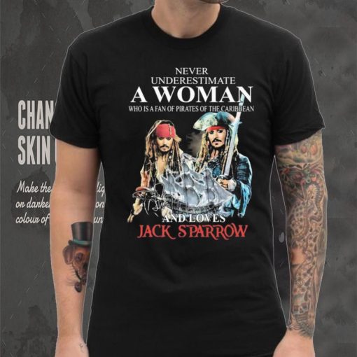 Never Underestimate Who Is A Fan Of Pirates Of The Caribbean And Loves Jack Sparrow Shirt