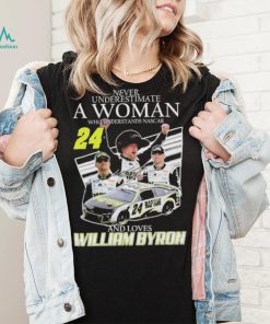 Never Understimate a women who Understands Nascar 24 and love William Byron Shirt shirt