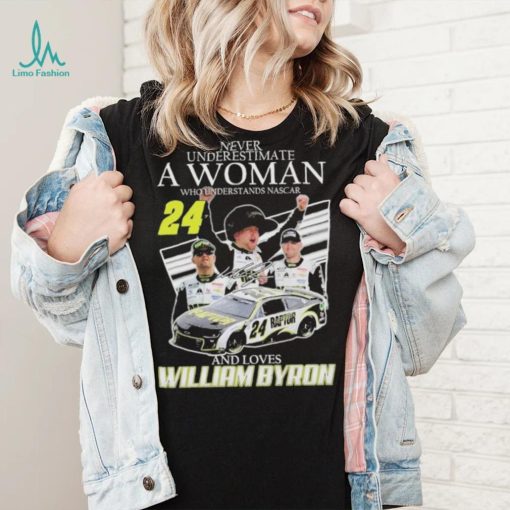 Never Understimate a women who Understands Nascar 24 and love William Byron Shirt shirt