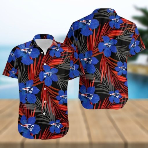 New England Patriots 2 Flower Hawaiian Shirt