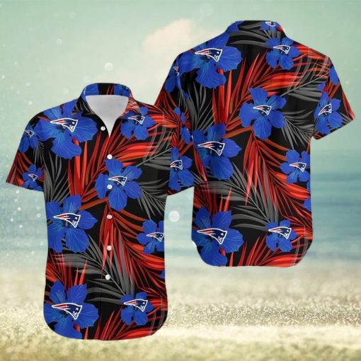 New England Patriots 2 Flower Hawaiian Shirt