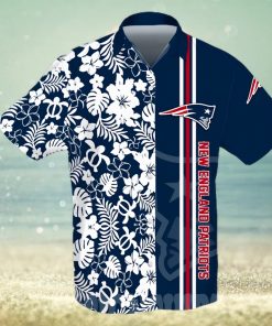 New England Patriots All Over Print Flowery Short Sleeve Dress Shirt Hawaiian Summer Aloha Beach Shirt