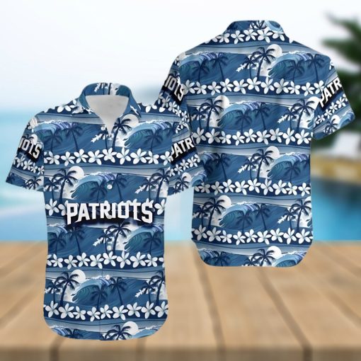 New England Patriots Coconut Trees Nfl Hawaiian Shirt