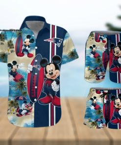 New England Patriots Mickey Mouse All Over Print Hawaiian Set