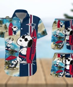 New England Patriots Snoopy All Over Print Hawaiian Shirt And Beach Shorts