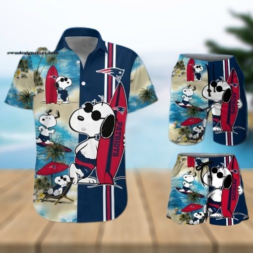 New England Patriots Snoopy All Over Print Hawaiian Shirt And Beach Shorts