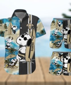 New Orleans Saints Snoopy All Over Print Hawaiian Shirt And Beach Shorts