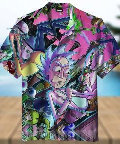 New Rick And Morty Experiments All Over Print Hawaiian Shirt