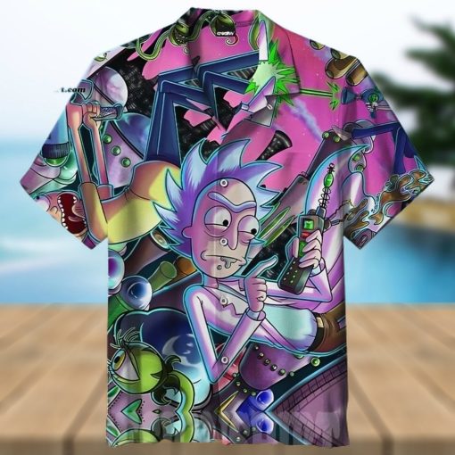 New Rick And Morty Experiments All Over Print Hawaiian Shirt