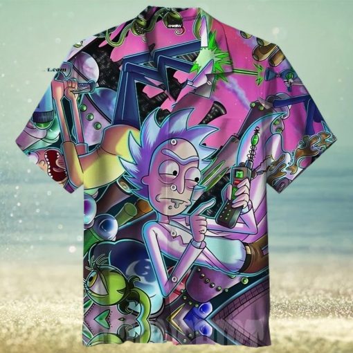 New Rick And Morty Experiments All Over Print Hawaiian Shirt