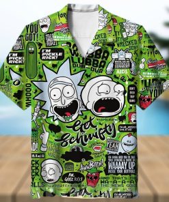 New Rick And Morty Get Schwifty All Over Print Hawaiian Shirt