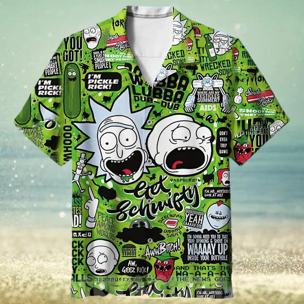 New Rick And Morty Get Schwifty All Over Print Hawaiian Shirt New Rick And Morty Get Schwifty All Over Print Hawaiian Shirt