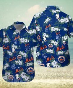 New York Mets MLB All Over Print Flowery Aloha Summer Beach Hawaiian Shirt – Navy