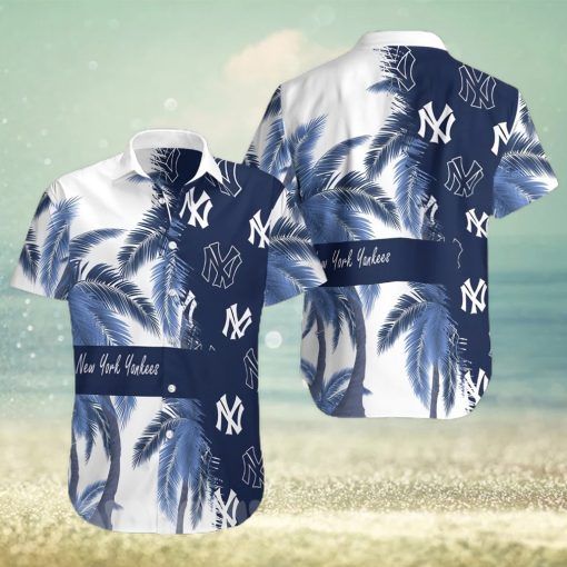 New York Yankees All Over Print Summer Short Sleeve Hawaiian Beach Shirt