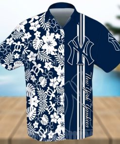 New York Yankess All Over Print Hawaiian Shirt – Navy