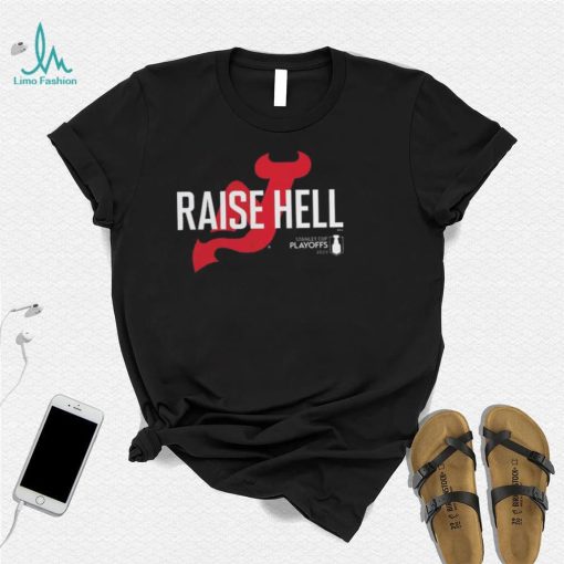 New jersey devils women’s 2023 stanley cup playoffs slogan raise hell shirt