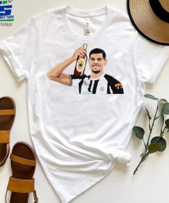 Newcastle United FC Bruno Guimaraes with beer art shirt