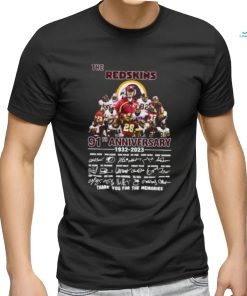 Nfl Washington Redskins 91th Anniversary Legends Signature Thank You For The Memories For Fan T Shirt