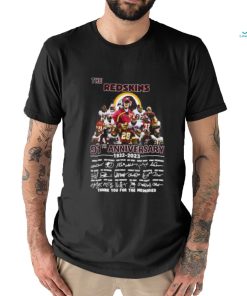 Nfl Washington Redskins 91th Anniversary Legends Signature Thank You For The Memories For Fan T Shirt