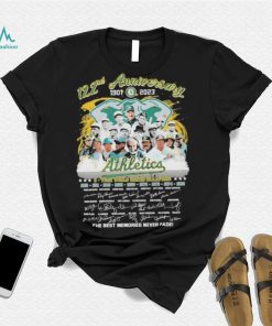 Oakland Athletics 122nd anniversary 1901 2023 9 time world series champions signatures shirt