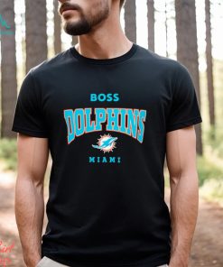 Men's Boss x NFL White Miami Dolphins Huddle T-Shirt Size: Small