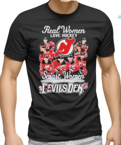 Official 2023 Real Women Love Hockey Smart Women Love The Devils Den Shirt