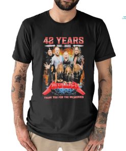 Official 42 Years 1981 – 2023 Metallica Special Design Thank You For The Memories T Shirt