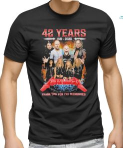 Official 42 Years 1981 – 2023 Metallica Special Design Thank You For The Memories T Shirt