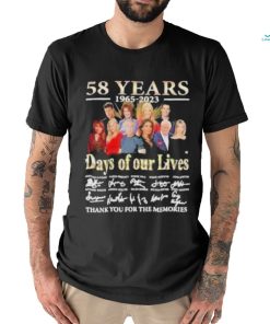 Official 58 Years 1965 – 2023 Days Of Our Lives Thank You For The Memories Signature Shirt