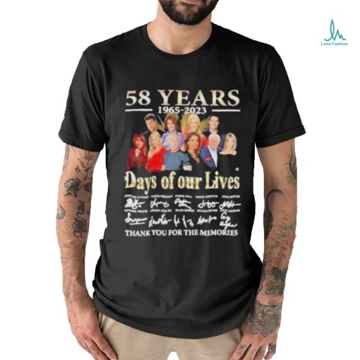 Official 58 Years 1965 – 2023 Days Of Our Lives Thank You For The Memories Signature Shirt