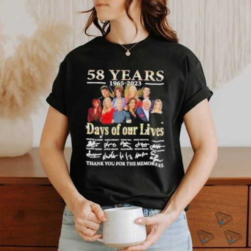 Official 58 Years 1965 – 2023 Days Of Our Lives Thank You For The Memories Signature Shirt