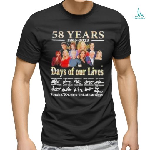 Official 58 Years 1965 – 2023 Days Of Our Lives Thank You For The Memories Signature Shirt