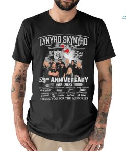 Official 59th anniversary 1964 2023 Lynyrd Skynyrd Gary Rossington thank you for the memories signatures shirt